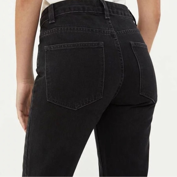 NEED SUPPLY Pen Fit High Rise Relaxed Straight Leg Jeans in Broken Black - Picture 2 of 16